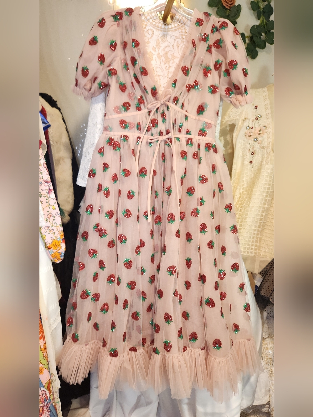 Lirika Matoshi Strawberry Dress Bundle Size XL & Pet M - Picture 7 of 16